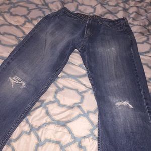American Eagle distressed denim